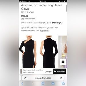 Nordstrom Betsy & Adam Black one sleeve Dress with sz 8 shoes black genericshoes